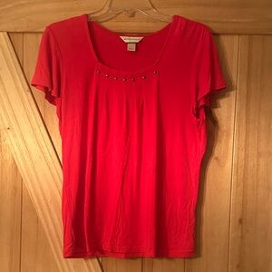 Christopher Banks Red Studded Women's Top